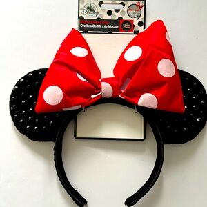 Disneyland Minnie Mouse Rocks the Dots Ears Red Polka-Dot Sparkle ‘Gem’-Studded
